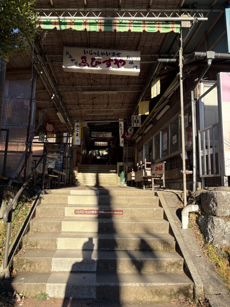 大山こま参道の様子