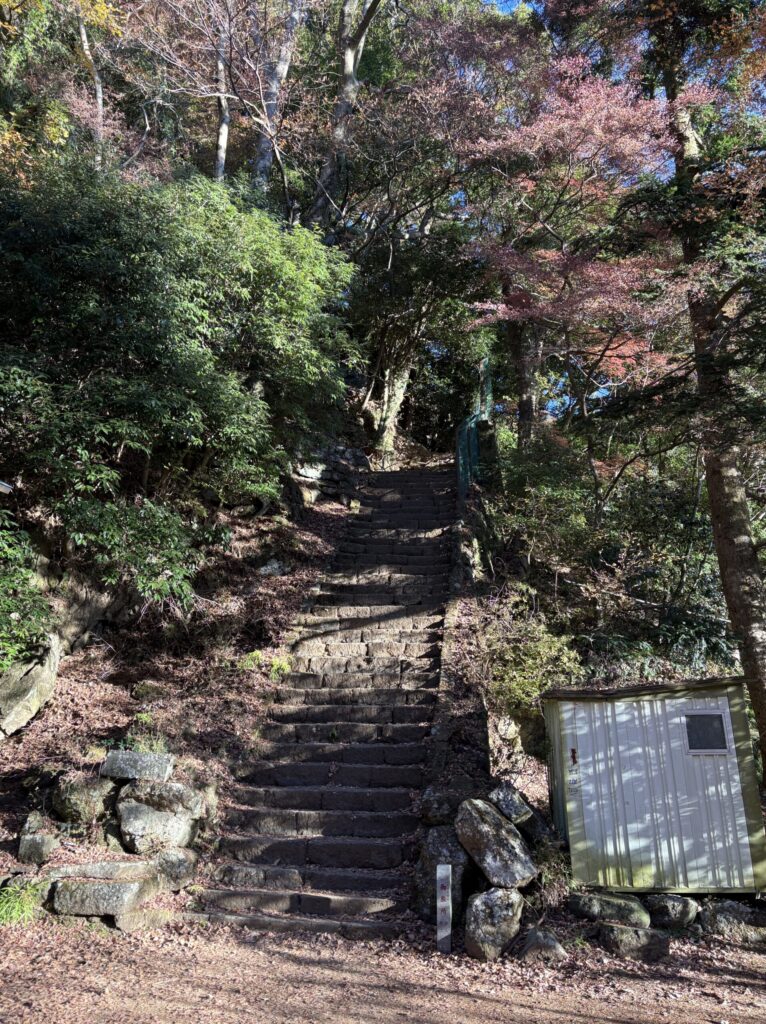 大山男坂への分岐に様子