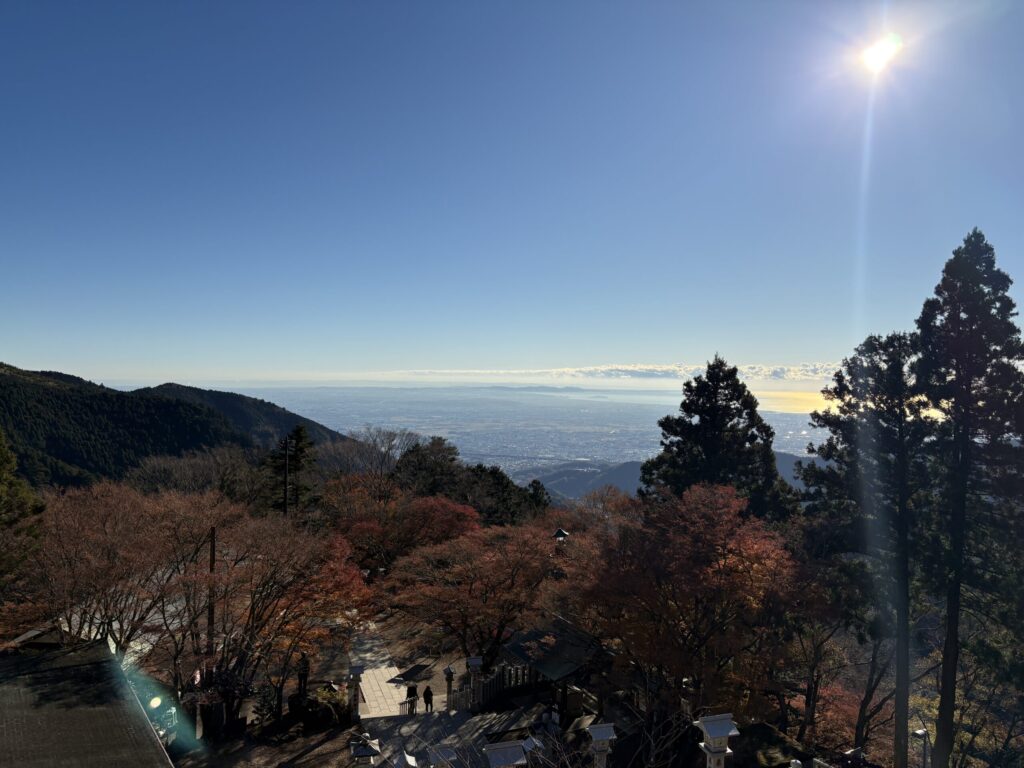 大山阿夫利神社下社からの景色
