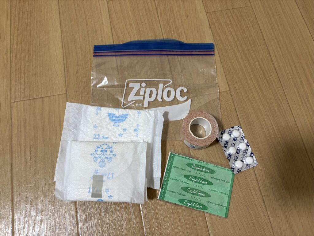 自宅にあるもので作ったファーストエイドキッド