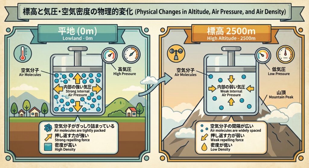 AIが作成した酸素分圧を説明したイラスト
